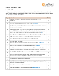 MBA Module 1 Named Ranges Practice Project