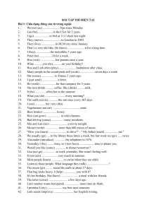 English Present Tense Exercises Workbook