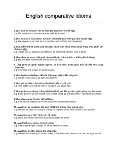 English Comparative Idioms List