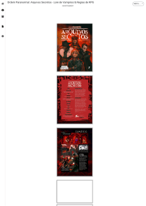 Arquivos Secretos: Lore de Vampiros e Regras de RPG