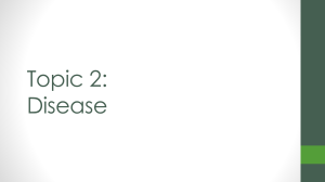 Topic 2: Disease - Homeostasis & Disease Control