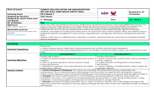 Puberty Myths & Net/Wall Game Skills Lesson Plan for Grade 5