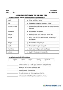 Global English 3 Final Term Review Worksheet