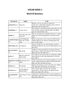 Vocabulary Week 1: Work & Business