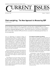 Chain-weighting: New Approach to Measuring GDP