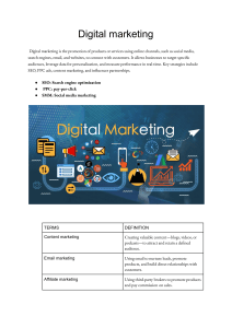 Digital Marketing: Strategies & Definitions