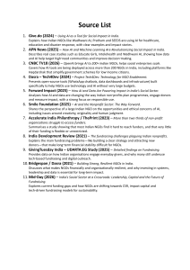 AI & Social Impact in India: NGO Source List