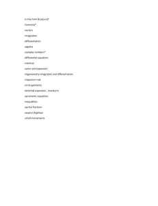 Mathematics Topics: Calculus, Algebra, Trigonometry Study Guide