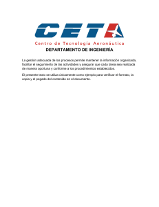 Ejemplo de Gesti&oacute;n de Procesos - Departamento de Ingenier&iacute;a de CETA