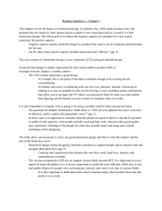 Chapter 1 Summary: Interaction Design Basics