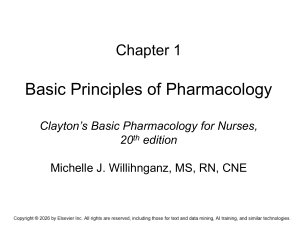 Basic Principles of Pharmacology - Chapter 1