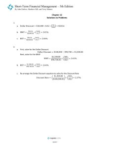 Short-Term Financial Management 5th Ed Chapter 12 Solutions
