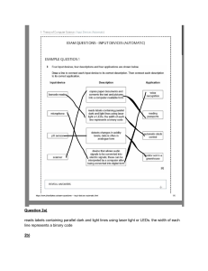 Exam Questions: Input Devices (Automatic)