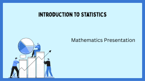 Introduction to Statistics for Elementary Students