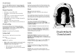 Shadowdark Cheatsheet RPG Rules Reference