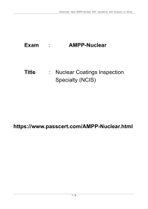 AMPP-Nuclear NCIS Exam Questions & Answers