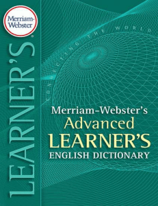 Merriam-Webster Advanced Learner's Dictionary