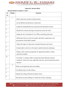 Cybersecurity Question Bank Modules 1-3