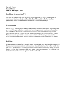 JPMorgan Chase CEO Character Brief for MUN Simulation