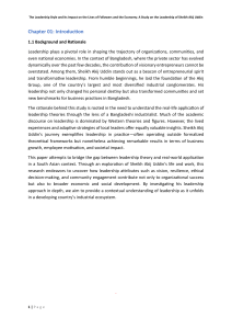 Leadership Style of Sheikh Akij Uddin: Impact on Followers & Economy