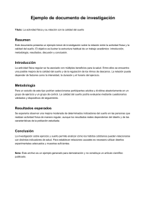 Ejemplo de documento de investigaci&oacute;n: Actividad f&iacute;sica y sue&ntilde;o
