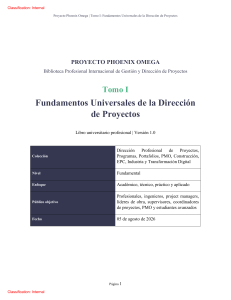 Fundamentos Universales de la Direcci&oacute;n de Proyectos - Proyecto Phoenix Omega