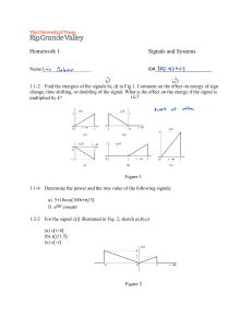Signals and Systems Homework 1