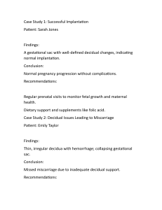 Pregnancy Case Studies: Implantation, Miscarriage, Ectopic