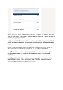 Business Key Term Definitions Exam