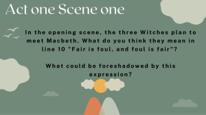 Macbeth Act 1 Scene 1 Study Guide