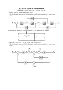 Feedback and Control System Assignment ELE 382
