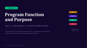 AP CSP Topic 1.2 Program Function and Purpose Study Guide
