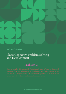 Plane Geometry Problem Solving: Isosceles Right Triangle Optimization