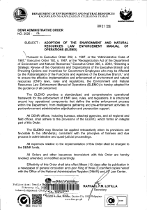DENR ELEMO: Environment and Natural Resources Law Enforcement Manual