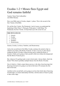 Exodus 1-2 Bible Study: Moses Flees Egypt & God's Faithfulness