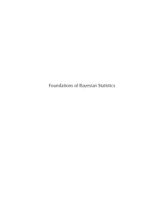 Foundations of Bayesian Statistics Textbook