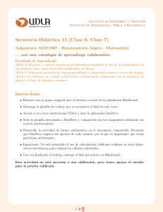 Secuencia Did&aacute;ctica 15: Actividad colaborativa de razonamiento l&oacute;gico-matem&aacute;tico