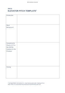 Elevator Pitch Template - Carnegie Mellon