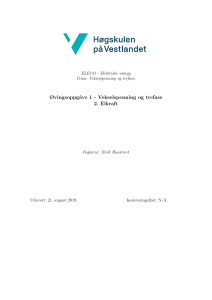 &Oslash;vingsoppgave 1: Vekselspenning og trefase