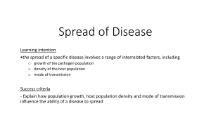 Spread of Disease: Factors Influencing Transmission