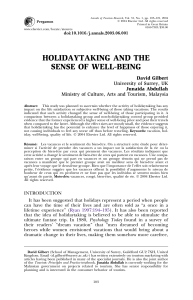 Holidaytaking and Well-being: Research on Vacation Impact