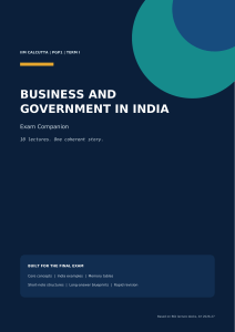 Business and Government in India Exam Companion