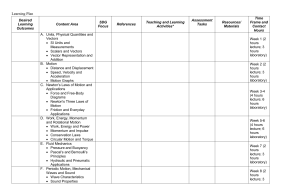 Physics Learning Plan: Course Syllabus & Topics