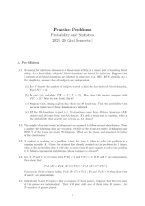 Probability and Statistics Practice Problems 2025-26