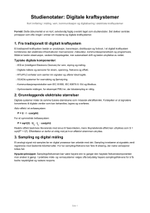 Studienotater: Digitale kraftsystemer &ndash; M&aring;ling, vern og digitalisering