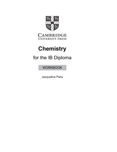 Chemistry - WORKBOOK - Jacqueline Paris - Third Edition - Cambridge 2023
