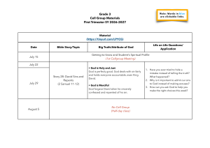 Grade 3 Cell Group Materials SY 2026-2027 Bible Curriculum