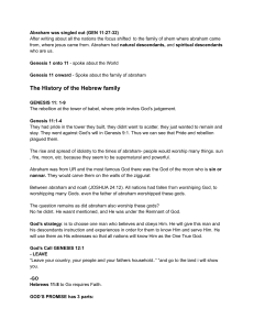 Abraham in Genesis: Biblical History Study Guide