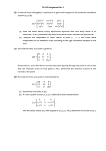 CE 623 Assignment No. 2: Stress Tensor Analysis