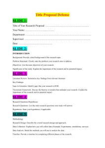 Research Proposal Defense Template